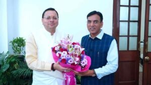 मुख्यमंत्री धामी ने केंद्रीय मंत्री मनसुख मांडविया से कई महत्वपूर्ण प्रस्तावों पर की चर्चा