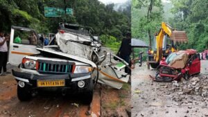 दुखद खबर: उत्तराखंड में दर्दनाक सड़क हादसा, दो की मौत 6 घायल