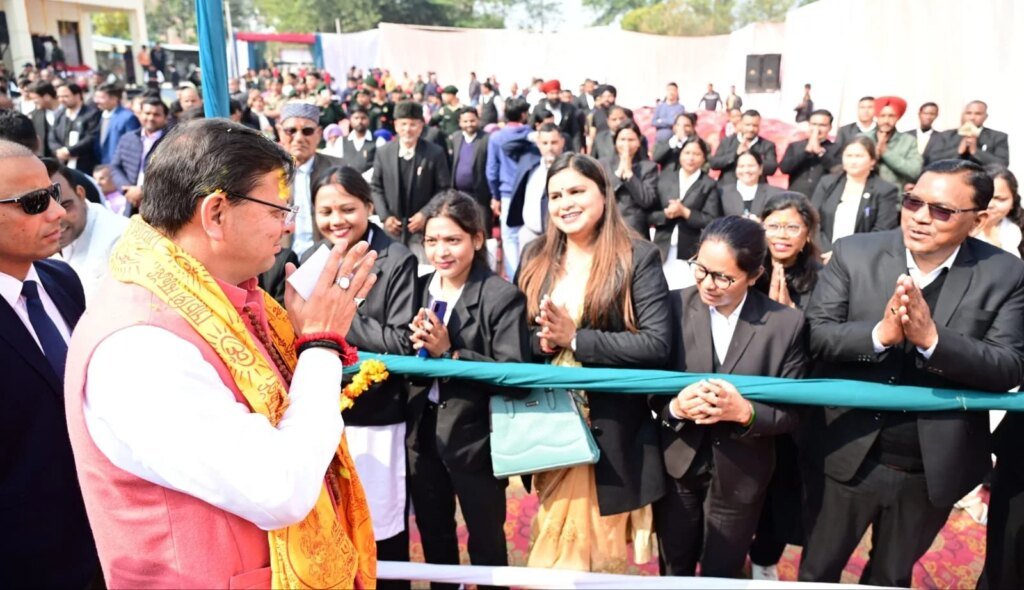 सीएम धामी ने एक करोड़ की लागत से खटीमा सिविल न्यायालय में अधिवक्ताओं हेतु नव निर्मित चैम्बर का किया लोकार्पण