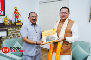 मुख्यमंत्री पुष्कर सिंह धामी से राजस्थान विधानसभा अध्यक्ष वासुदेव देवनानी ने की शिष्टाचार भेंट |